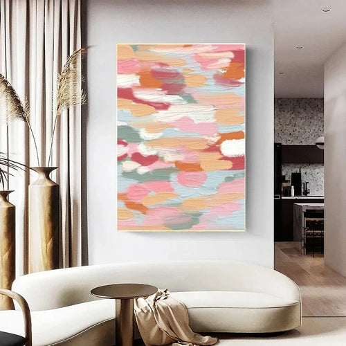 Colourful abstract art reproduction on canvas for interior decoration - vue 6 sur 7