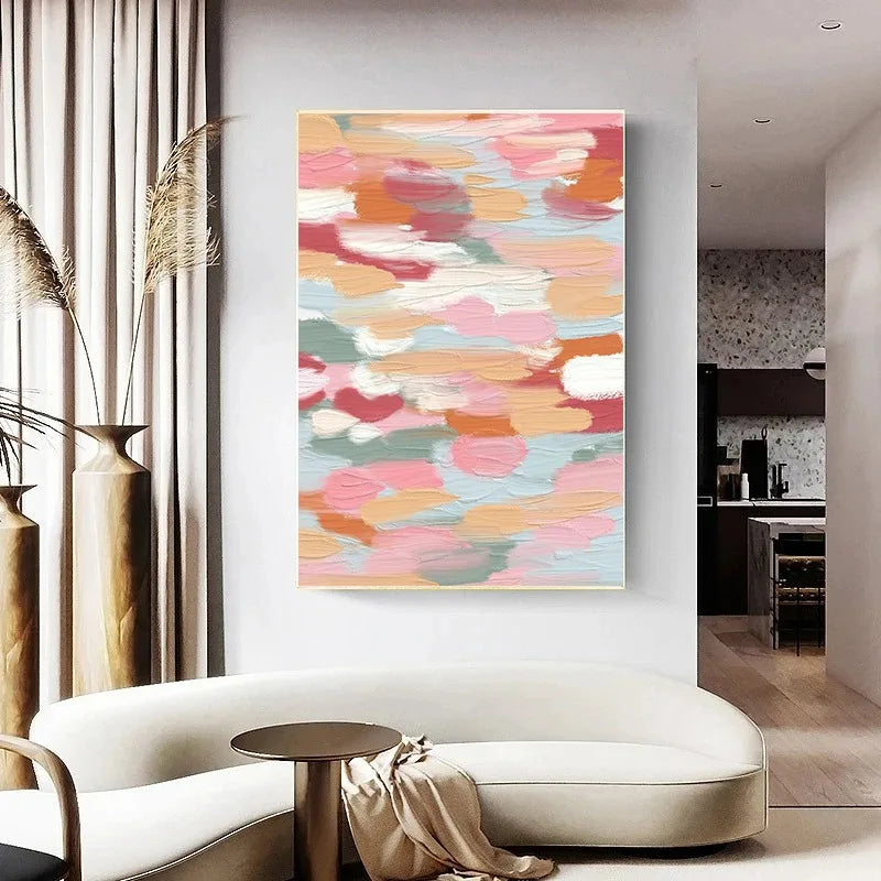 Colourful abstract art reproduction on canvas for interior decoration - vue 5 sur 7
