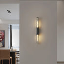 Minimalist brass and copper wall lamp with bulb included