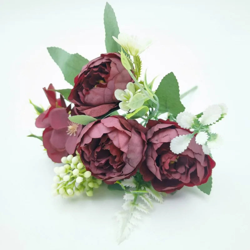 Artificial peony bouquet for interior decoration