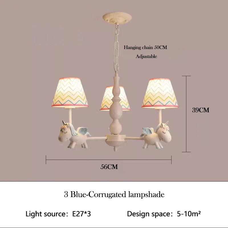 Nordic style rotating LED children’s chandelier, romantic and cosy - vue 12 sur 24