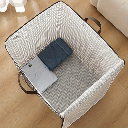 large capacity folding clothes storage bag with handle - vue 3 sur 10