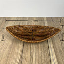 Woven rattan-style basket for fruit and decorative storage