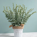 Set of 20 artificial eucalyptus stems for festive decorations