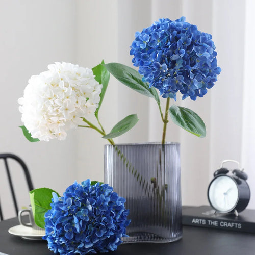 New Silk Simulation Hydrangea Flower European Style Home Decoration,Wedding Floor Arrangement Large Hydrangea Flower - vue 4 sur 13