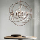Vintage crystal chandelier birdcage style with retro LED lighting