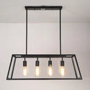 Vintage industrial iron and acrylic pendant light for kitchen and bar