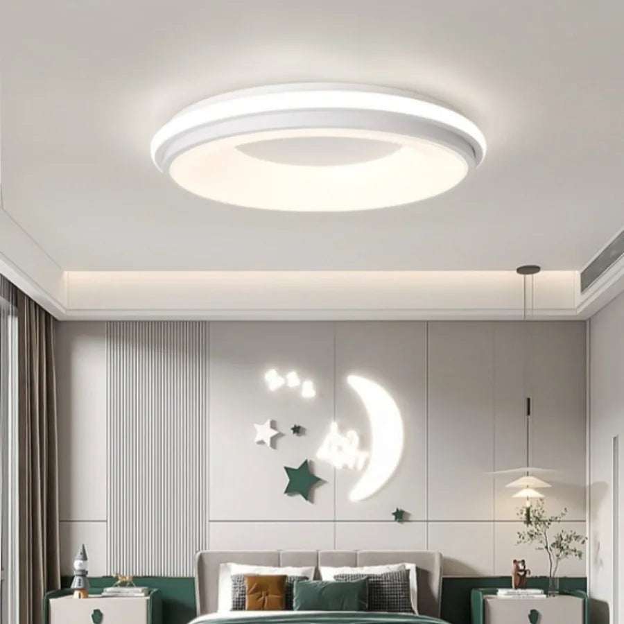 Modern LED ceiling light macaron remote dimming indoor decoration - vue 3 sur 12