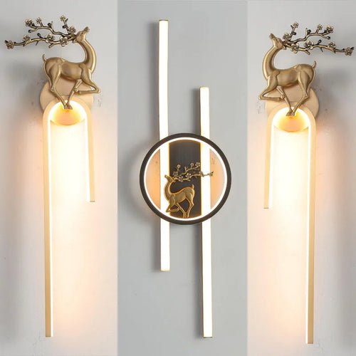 Chinese style copper wall light for indoor lighting - vue 2 sur 15
