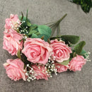 Silk rose bouquet for wedding and party decoration
