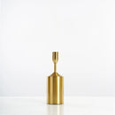 Gold plated metal candle holder for weddings and elegant decoration
