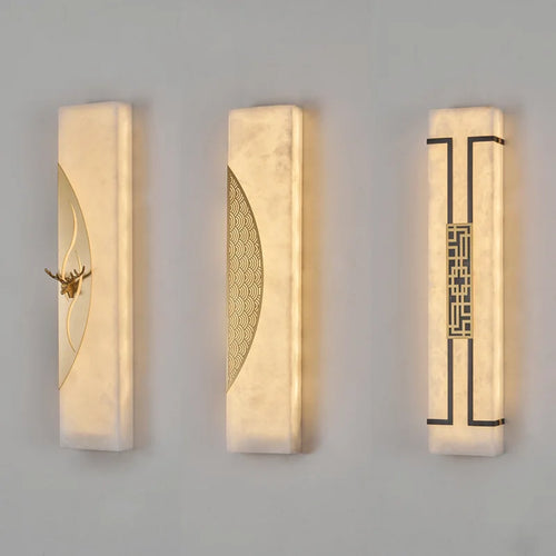 Modern Chinese style decorative marble wall light - vue 2 sur 6