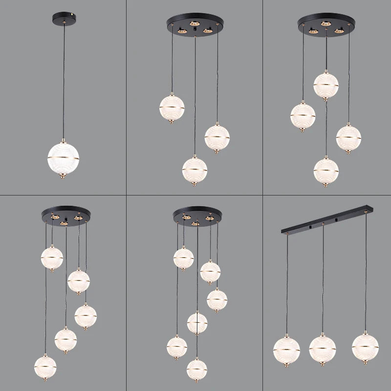 Modern acrylic ball pendant light for restaurant and bar