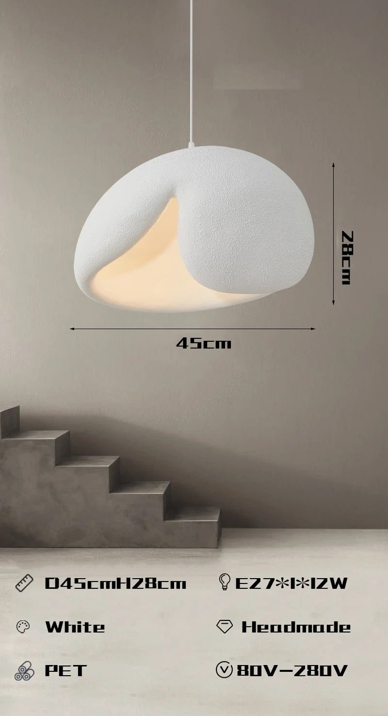 Nordic minimalist wabi sabi LED pendant light