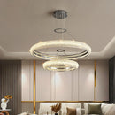 Modern chrome and crystal chandelier for interior decoration