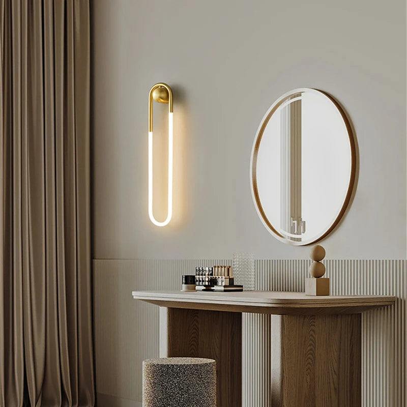 Modern elliptical LED wall light for interior decoration - vue 4 sur 11