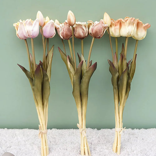 Large baroque silicone tulips luxury decoration for events - vue 2 sur 15