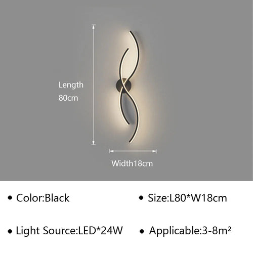 Modern LED wall light for contemporary interior decor - vue 14 sur 15