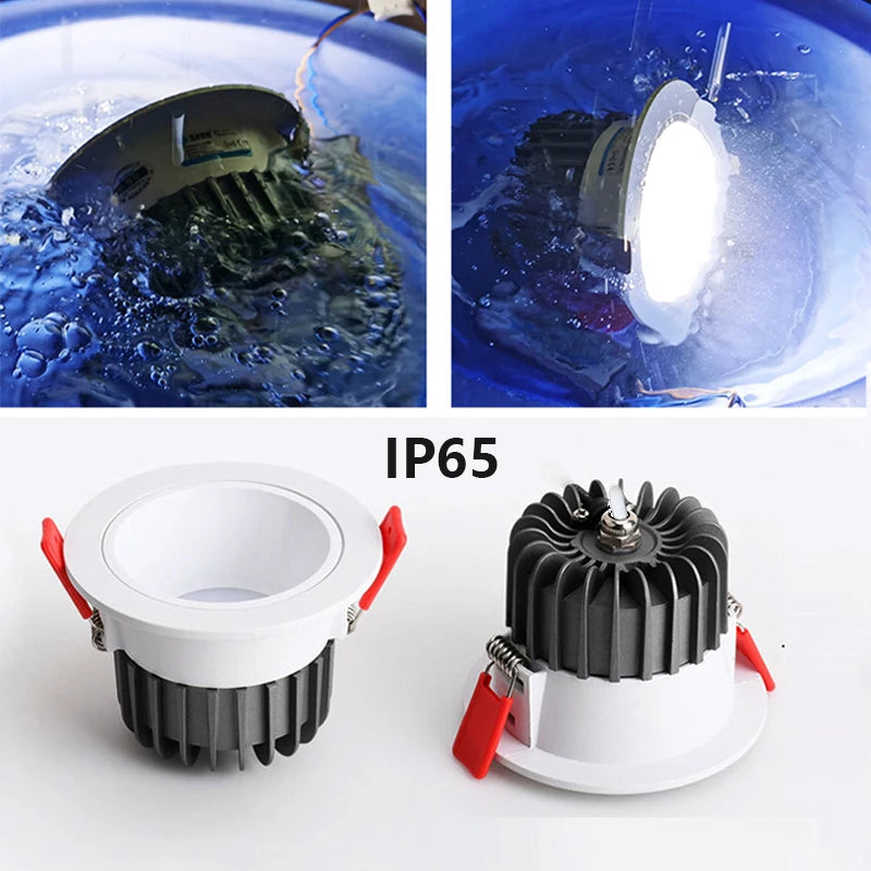 Waterproof dimmable LED spotlight for built-in outdoor lighting - vue 3 sur 10