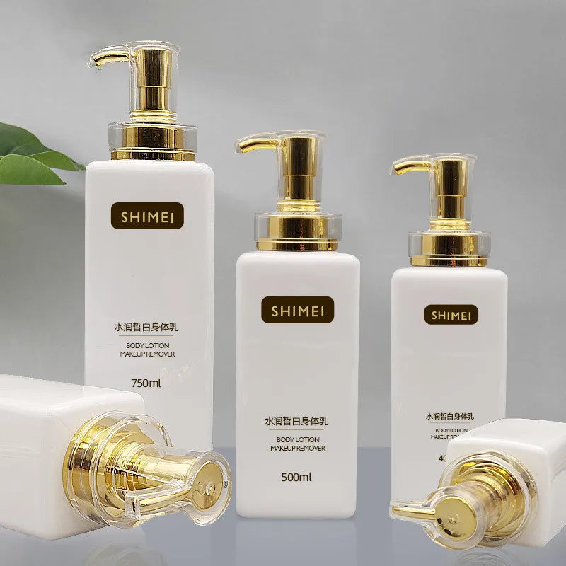 set of travel cosmetic pump bottles 300 to 750 ml