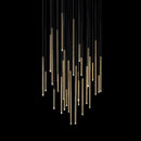 Minimalist postmodern metal LED double loft chandelier indoor lighting