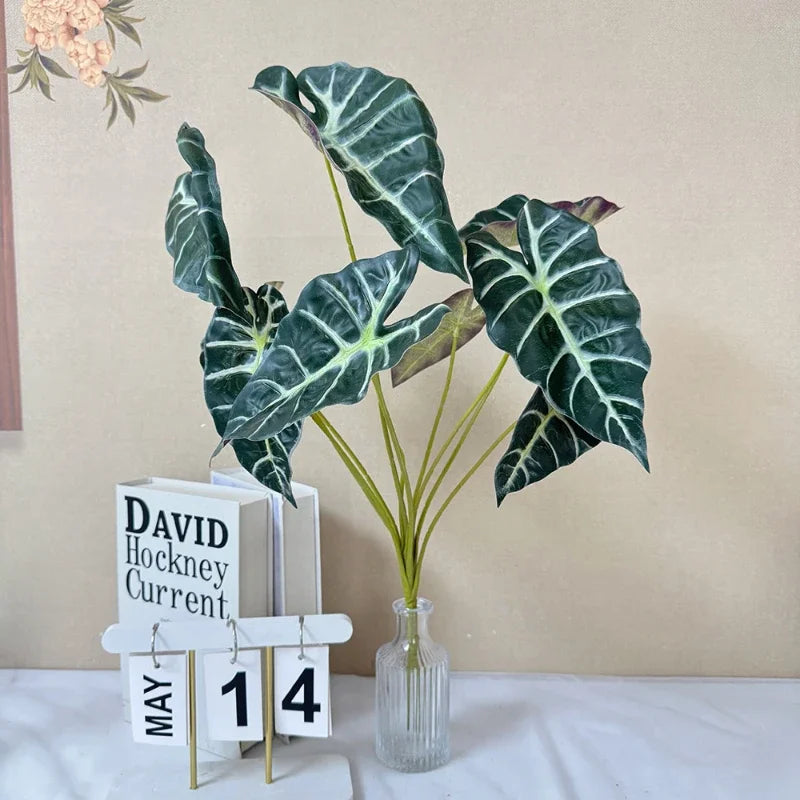 Artificial plant with 9 heads for indoor and outdoor decoration - vue 4 sur 11
