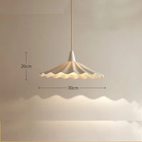 30 cm white ceramic Japanese style LED pendant light