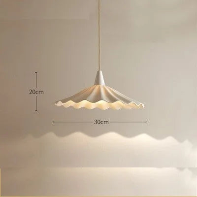 30 cm white ceramic Japanese style LED pendant light