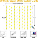 LED curtain string lights USB for festive and celebration decorations