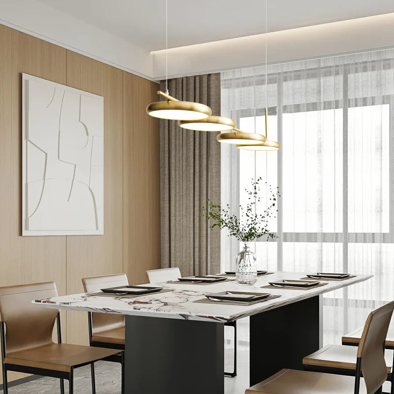 Modern adjustable height pendant chandelier