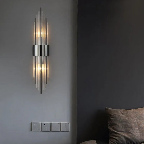 Luxury nordic crystal LED wall light for stylish interiors - vue 4 sur 9