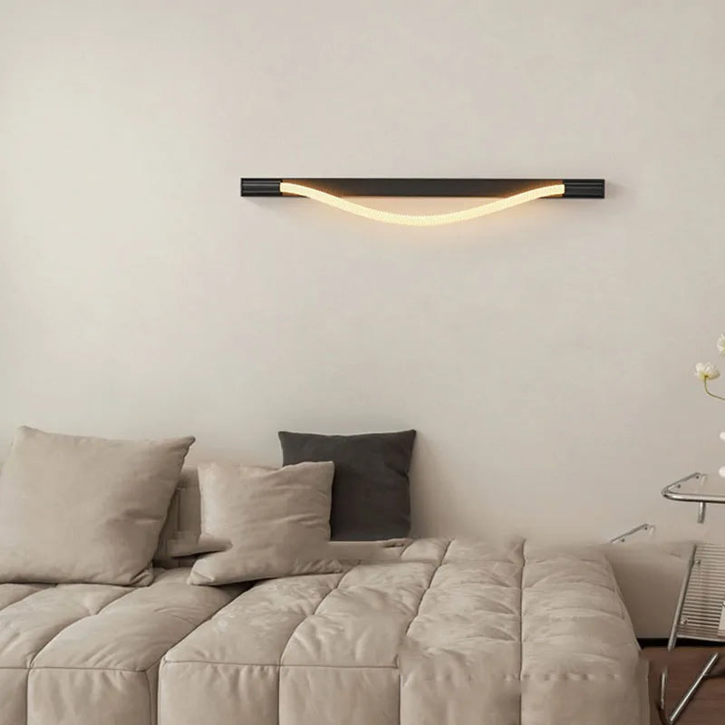 Acrylic tube LED wall light with modern stainless steel style - vue 4 sur 9