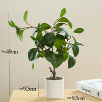 Artificial potted bamboo and monstera plant for home and office decor
