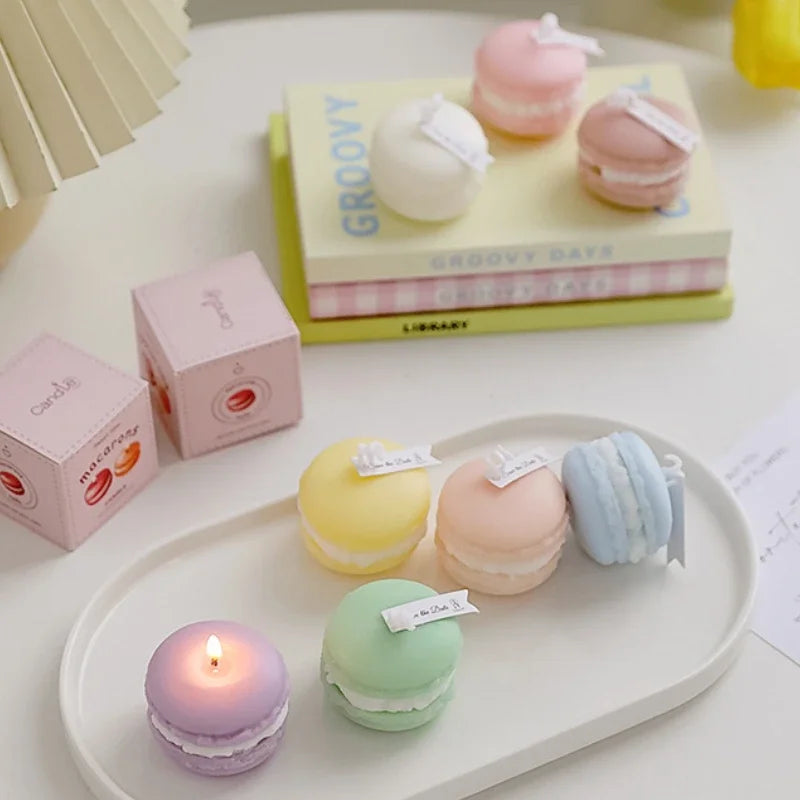 mini macaron scented candle for home decor and souvenirs