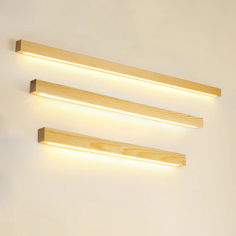 Modern Nordic style wooden decorative wall light