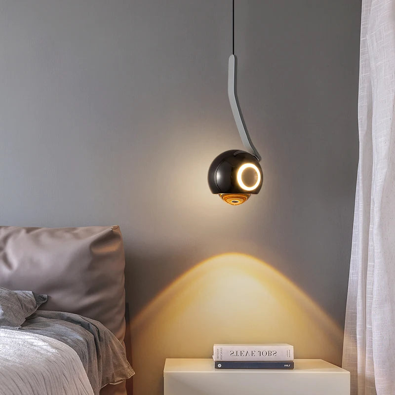 Rotating aluminium headboard light for commercial lighting and decor
