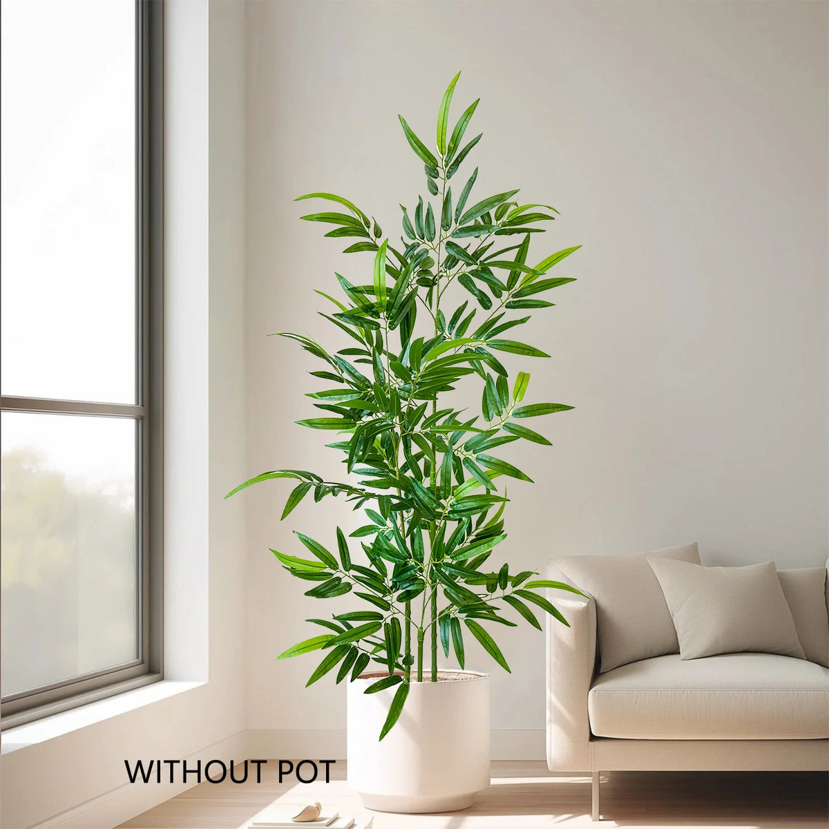 lot de 3 branches de bambou artificielles pour décoration intérieure festive - vue 4 sur 10