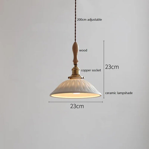 Suspension design led papillon céramique et bois - vue 20 sur 30