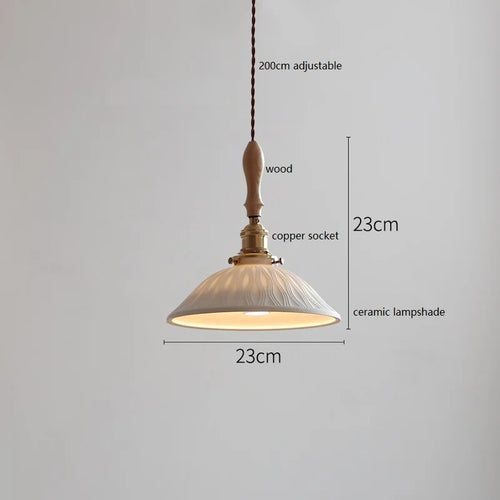 Modern ceramic flower pendant light - vue 19 sur 30