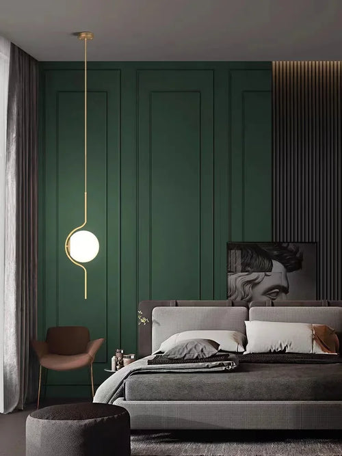 Modern minimalist glass LED chandelier for hotel - vue 6 sur 14