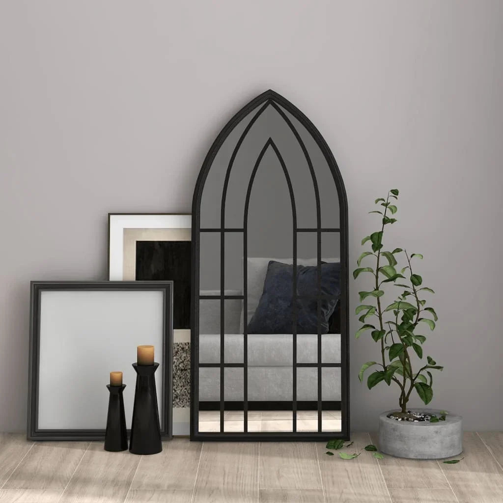 Black mirror 100x45 cm iron for indoor use, home decoration wall decal living room decoration