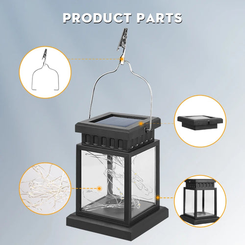 Waterproof solar LED lantern for garden and outdoor - vue 7 sur 9