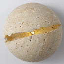 Retro wall light in natural stone dinosaur egg design