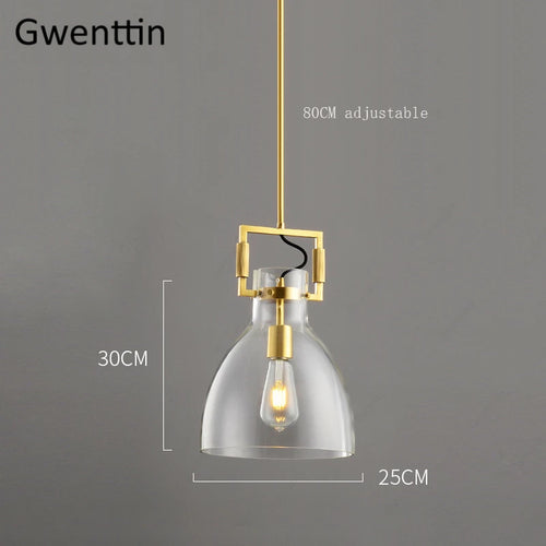 Modern metal and glass pendant light industrial style interior decor - vue 11 sur 10