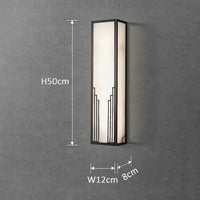 Chinese style marble and copper wall light for hotel decoration