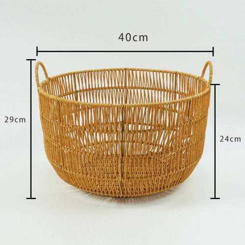 woven imitation rattan basket for toys and laundry