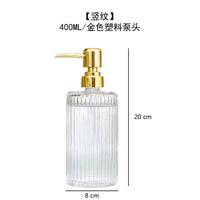 glass bottle for disinfectant lotion and soap dispenser