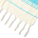 Turkish cotton jacquard beach towel with diamond pattern and tassels