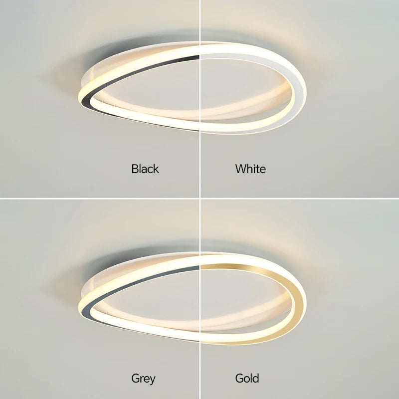 Modern nordic led ceiling light for home interior decoration - vue 5 sur 12
