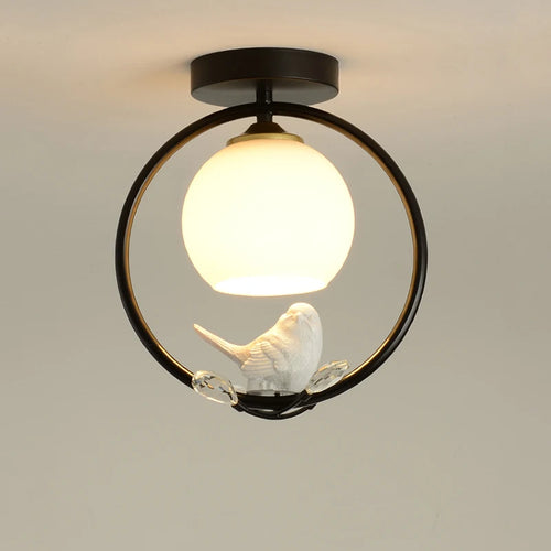 Creative Nordic ceiling light with bird motif for balcony - vue 2 sur 10